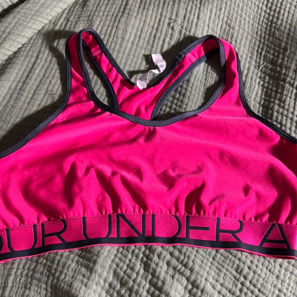 Under Armour Women's Bright Pink Sports Bra